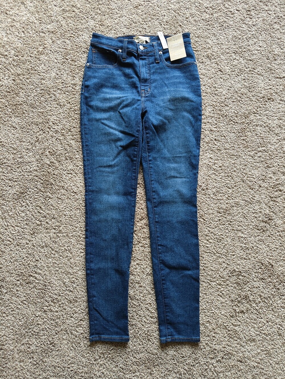 NWT Madewell 10" High Rise Skinny Women's Blue Denim Jeans Size 27